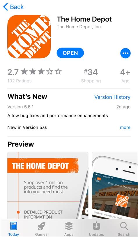 Check in through the <b>app</b> to tell us you've arrived. . Download home depot app